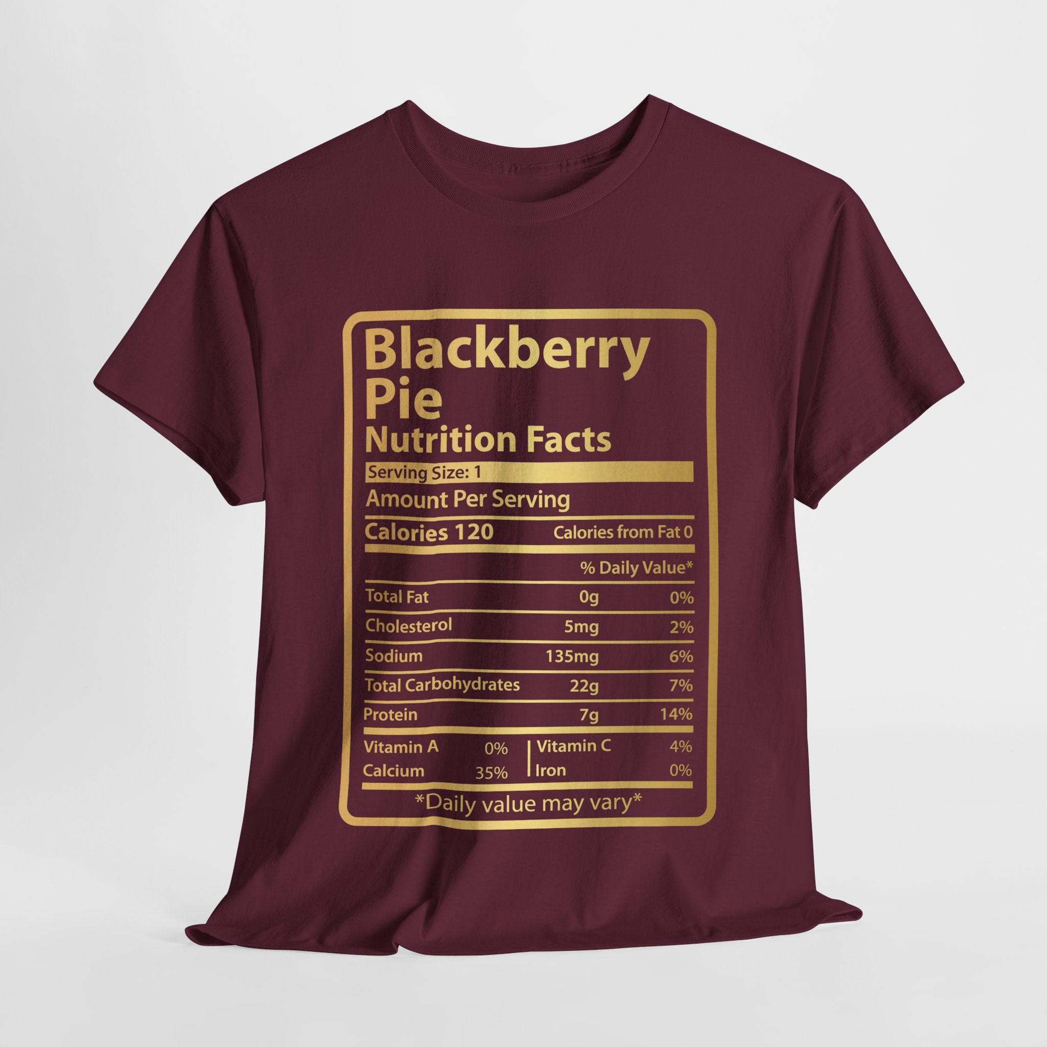 Funny Blackberry Pie Nutrition Facts Men's Tee