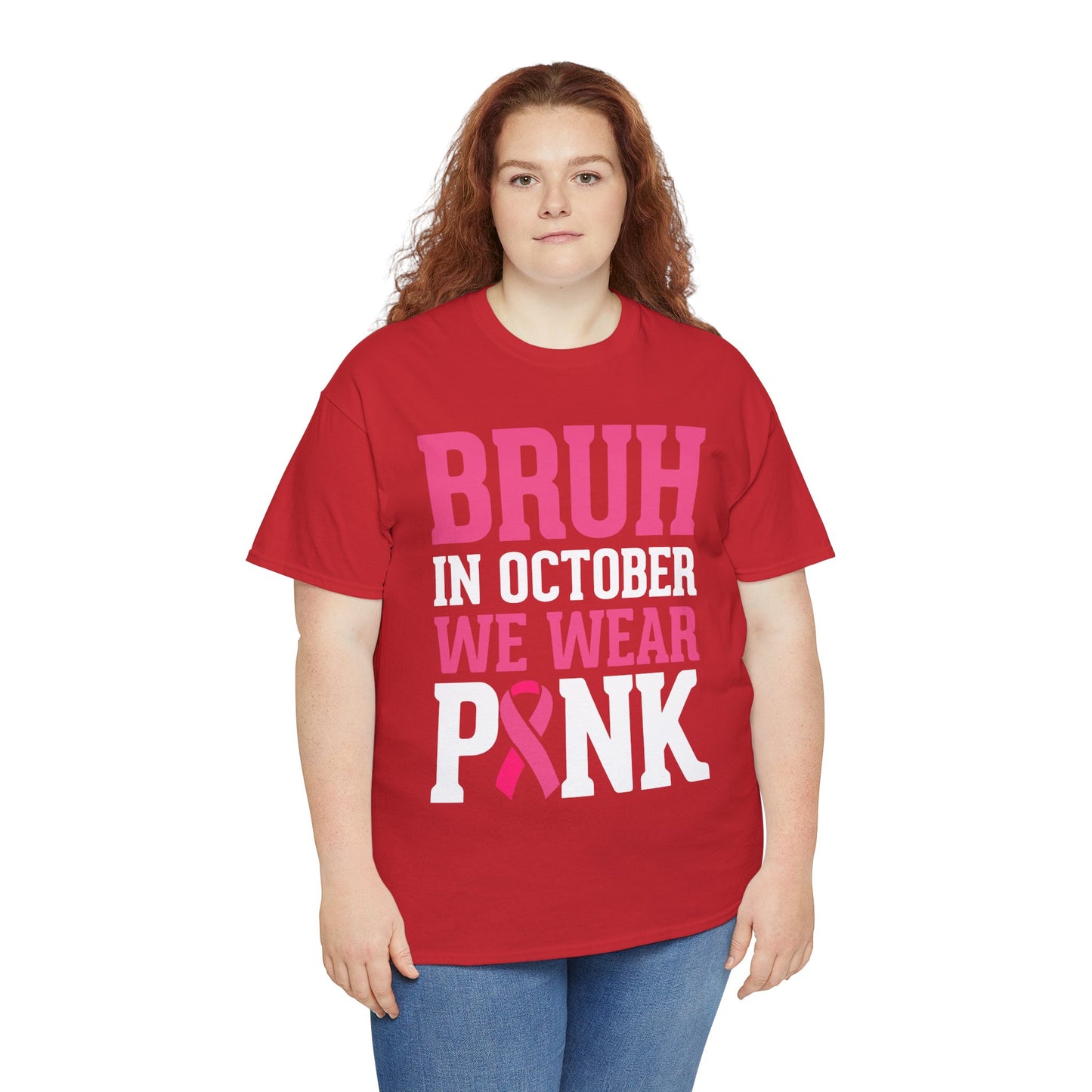 In October We Wear Pink Funny Breast Cancer Support Shirts