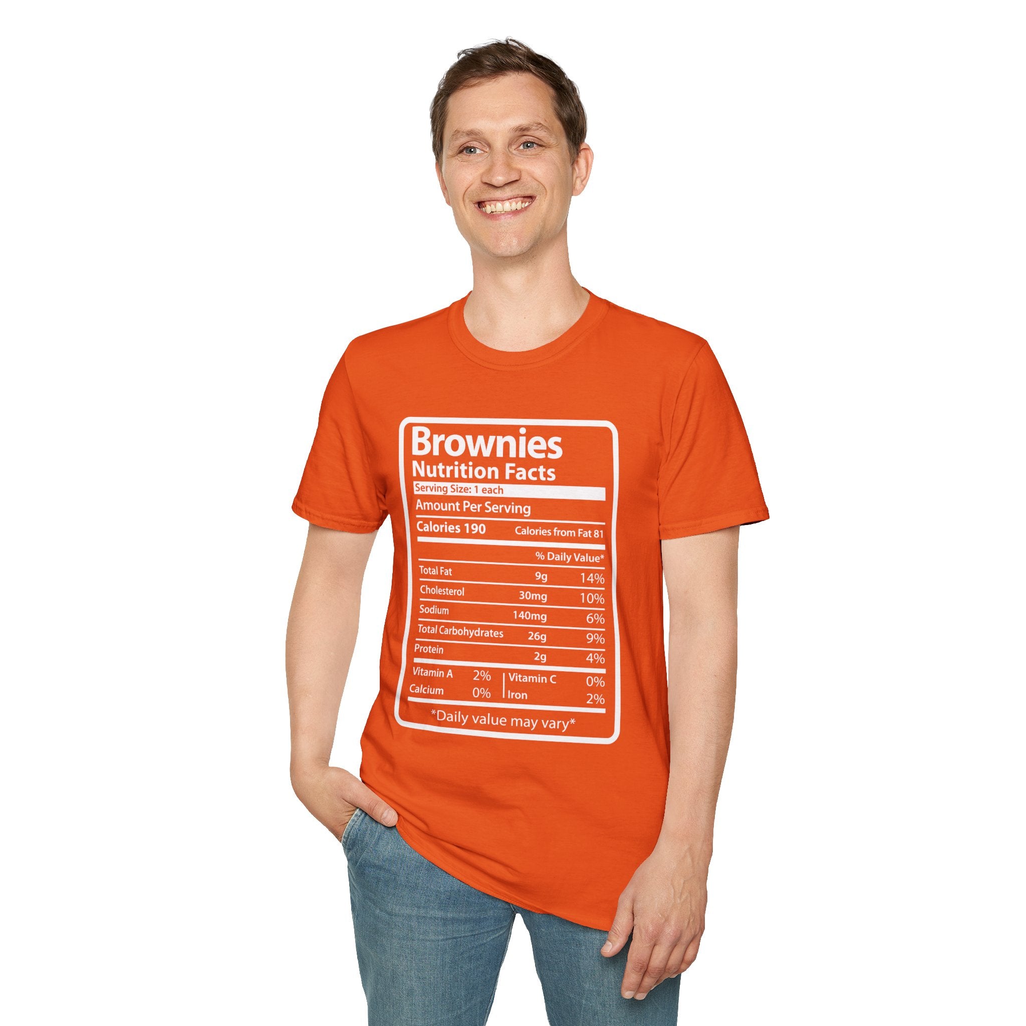 Funny Brownies Nutrition Facts Thanksgiving Christmas Men's Tee