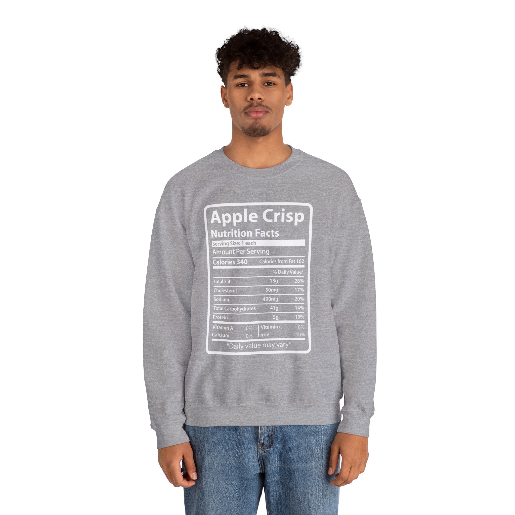 Apple Crisp Nutrition Facts Sweatshirt - Men's Clothing Thanksgiving Christmas