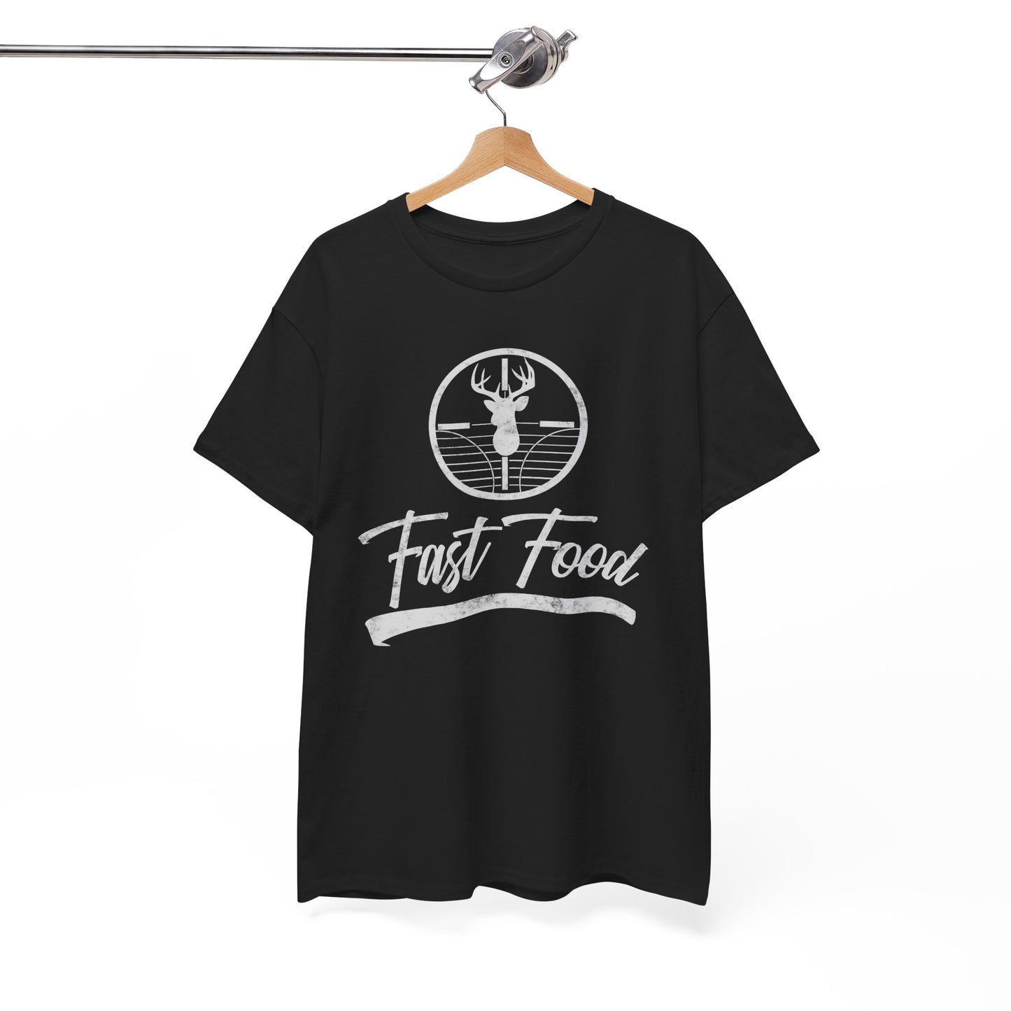 Funny Deer Hunting Unisex Tee - Fast Food Humor Gift for Hunters