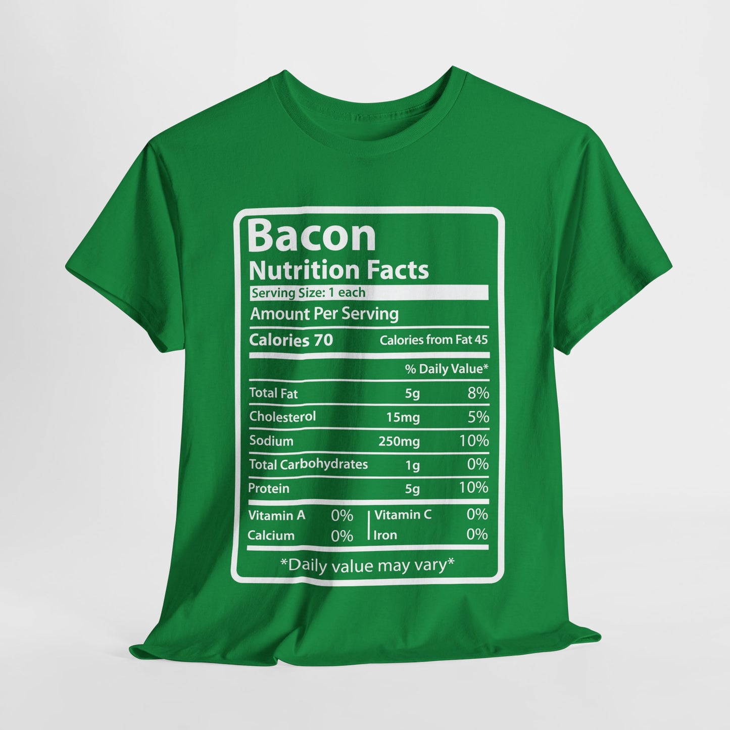 Funny Bacon Nutrition Facts Men's T-Shirt for Thanksgiving Christmas