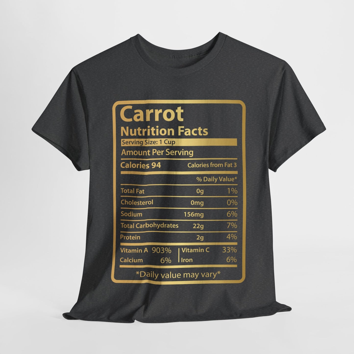 Funny Carrot Nutrition Facts Tee for Thanksgiving Christmas