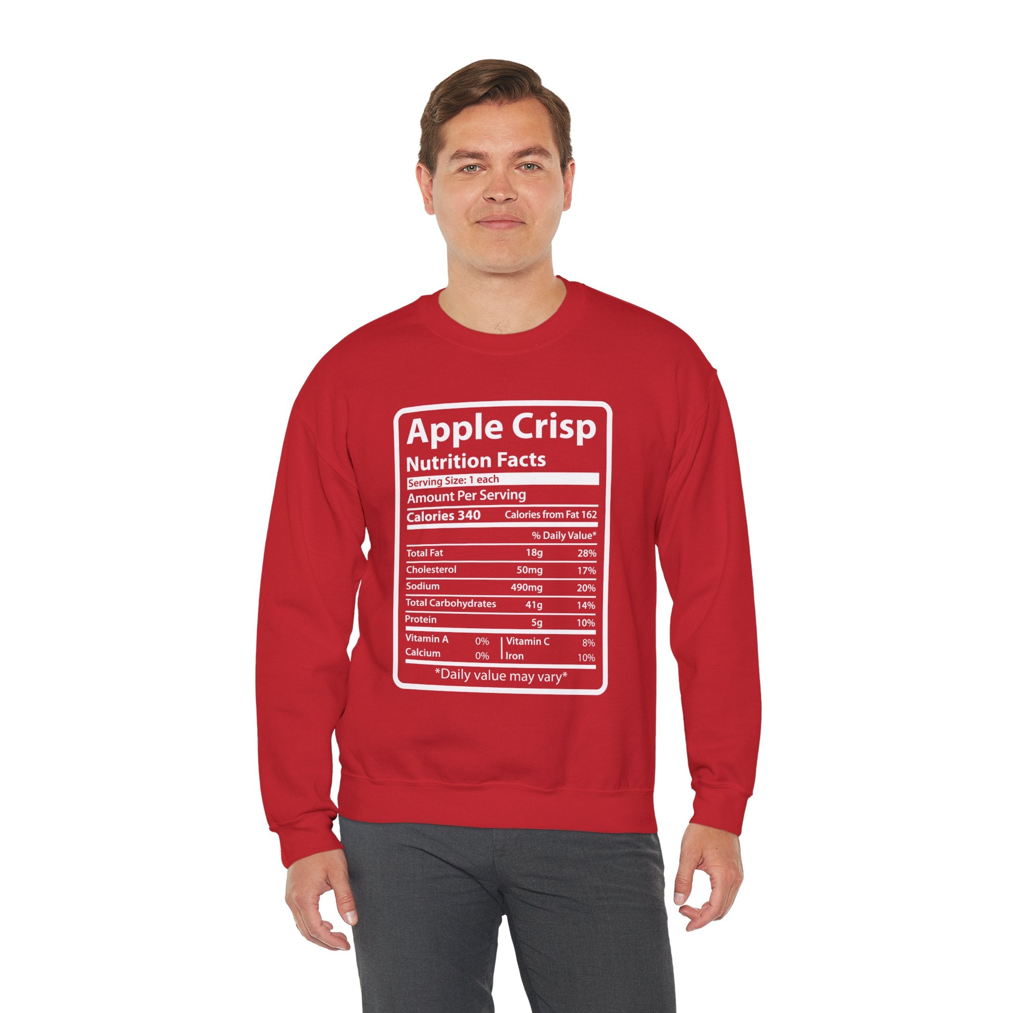 Apple Crisp Nutrition Facts Sweatshirt - Men's Clothing Thanksgiving Christmas