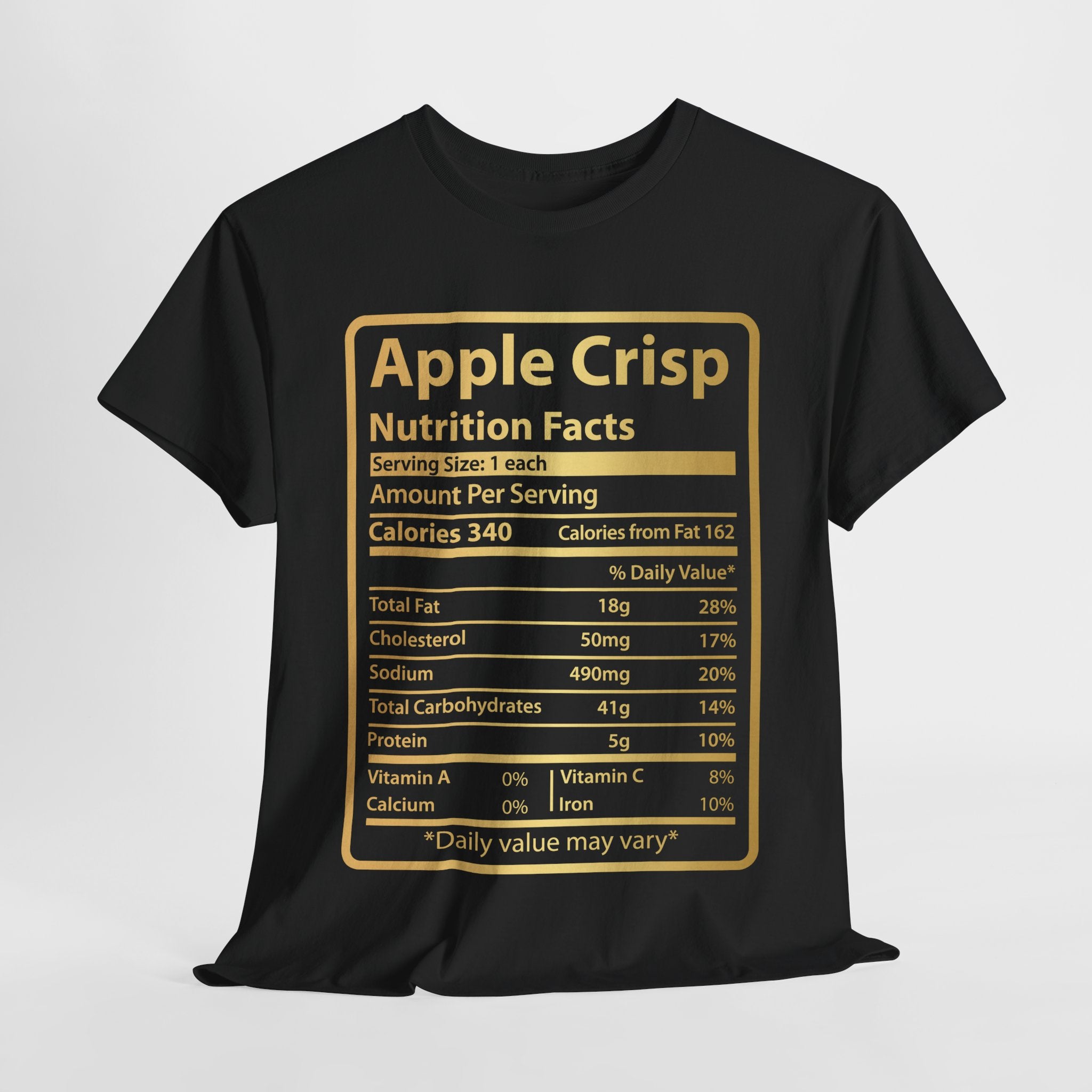 Funny Apple Crisp Men's Tee - Thanksgiving Christmas Nutrition Facts Express Delivery available