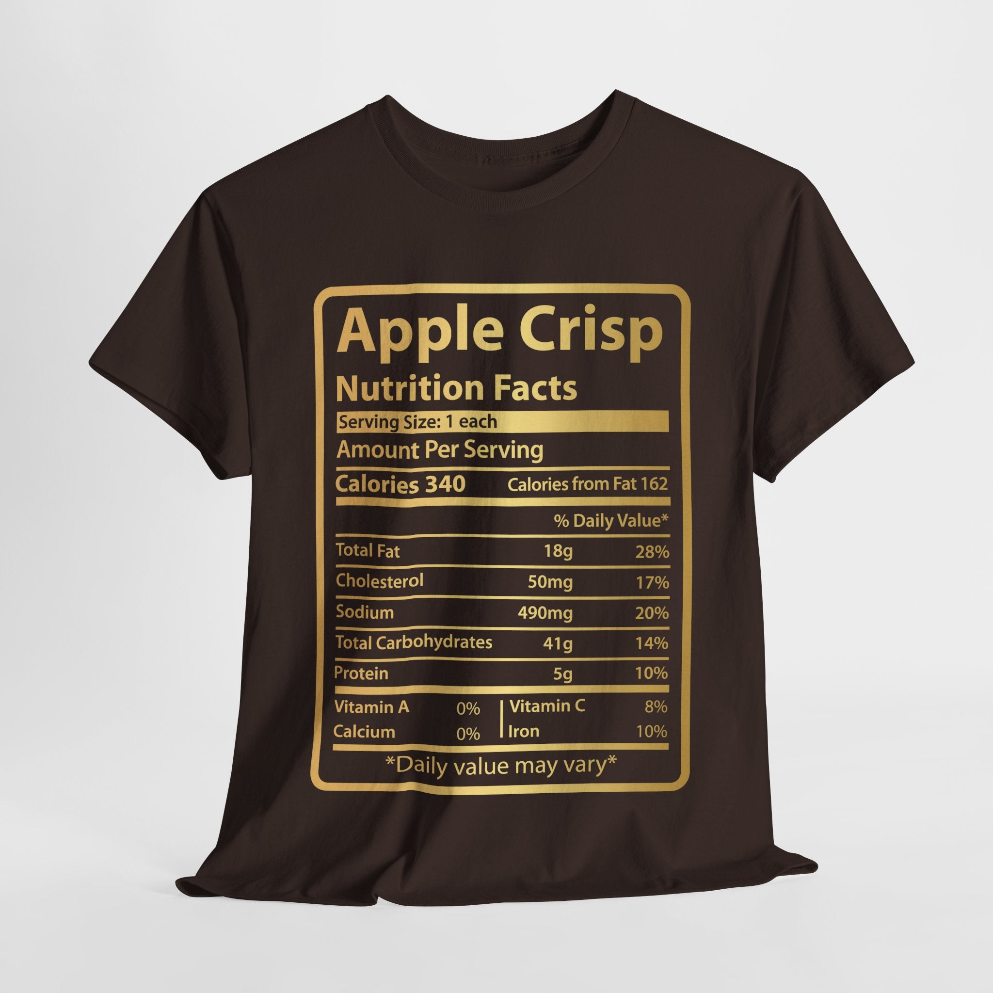 Funny Apple Crisp Men's Tee - Thanksgiving Christmas Nutrition Facts Express Delivery available