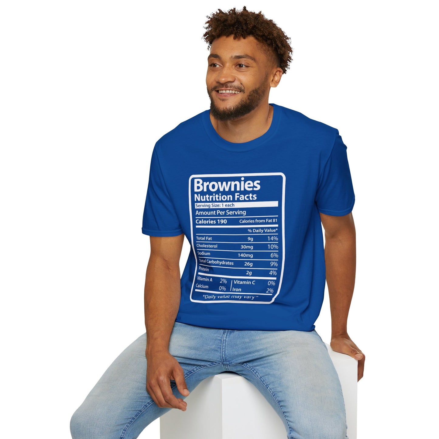 Funny Brownies Nutrition Facts Thanksgiving Christmas Men's Tee