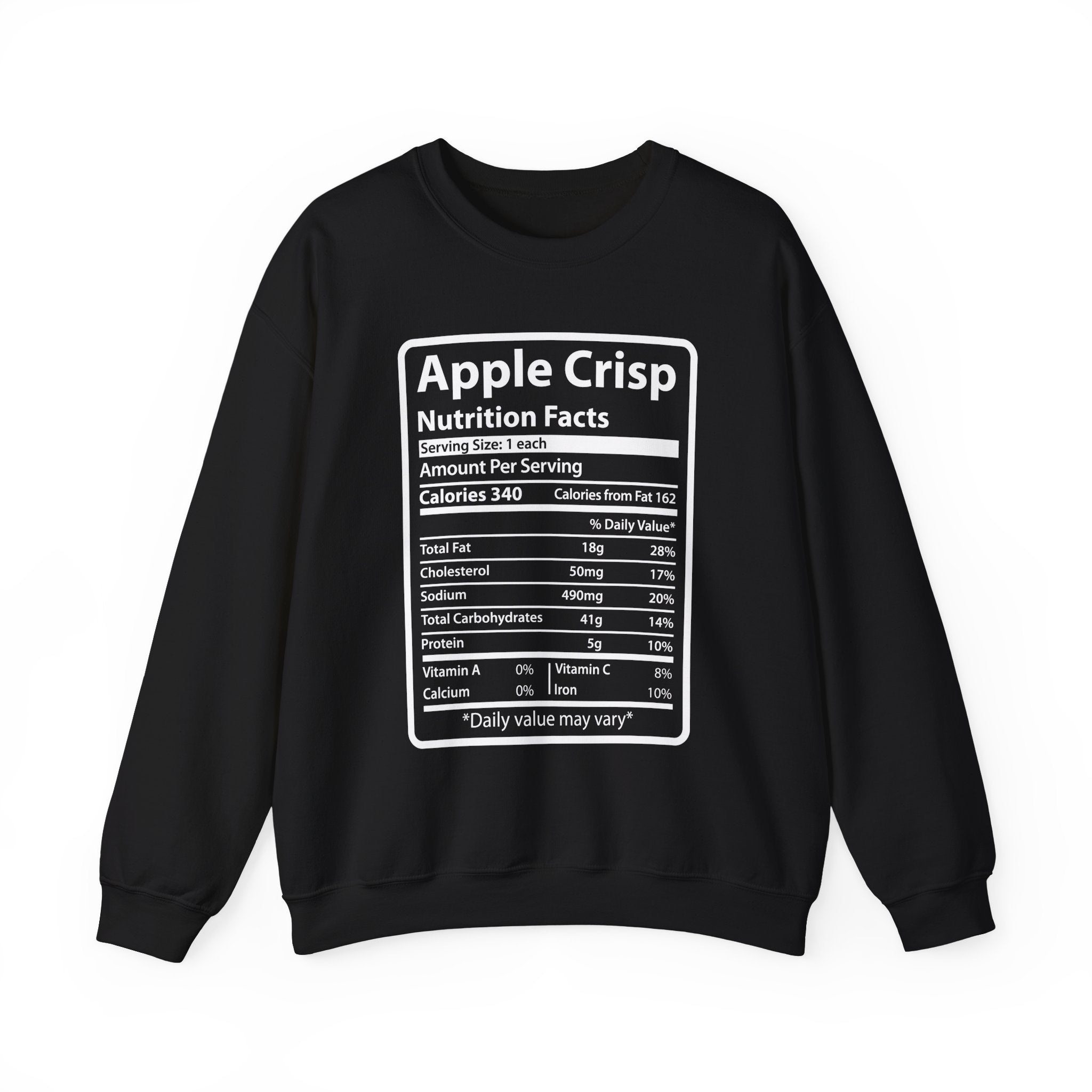 Apple Crisp Nutrition Facts Sweatshirt - Men's Clothing Thanksgiving Christmas