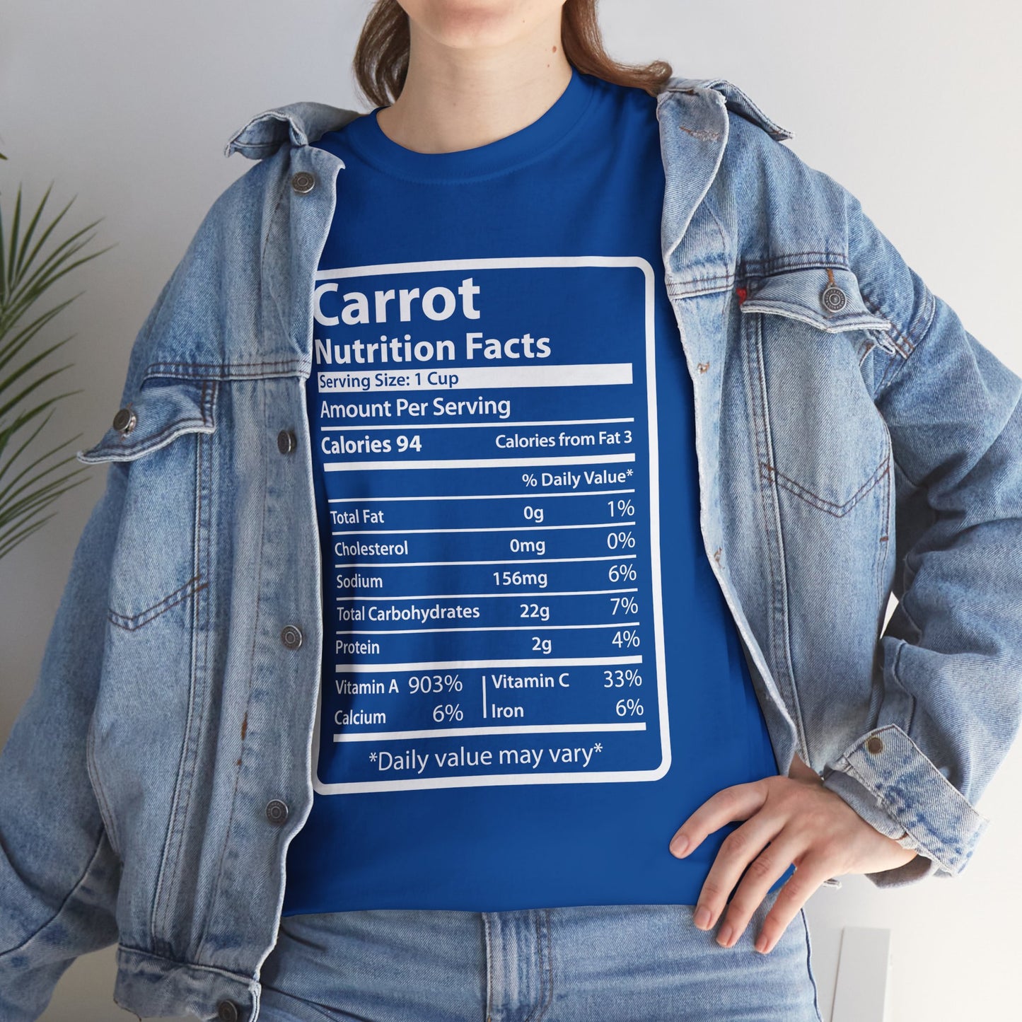 Carrot Nutrition Facts Tee for Thanksgiving Christmas