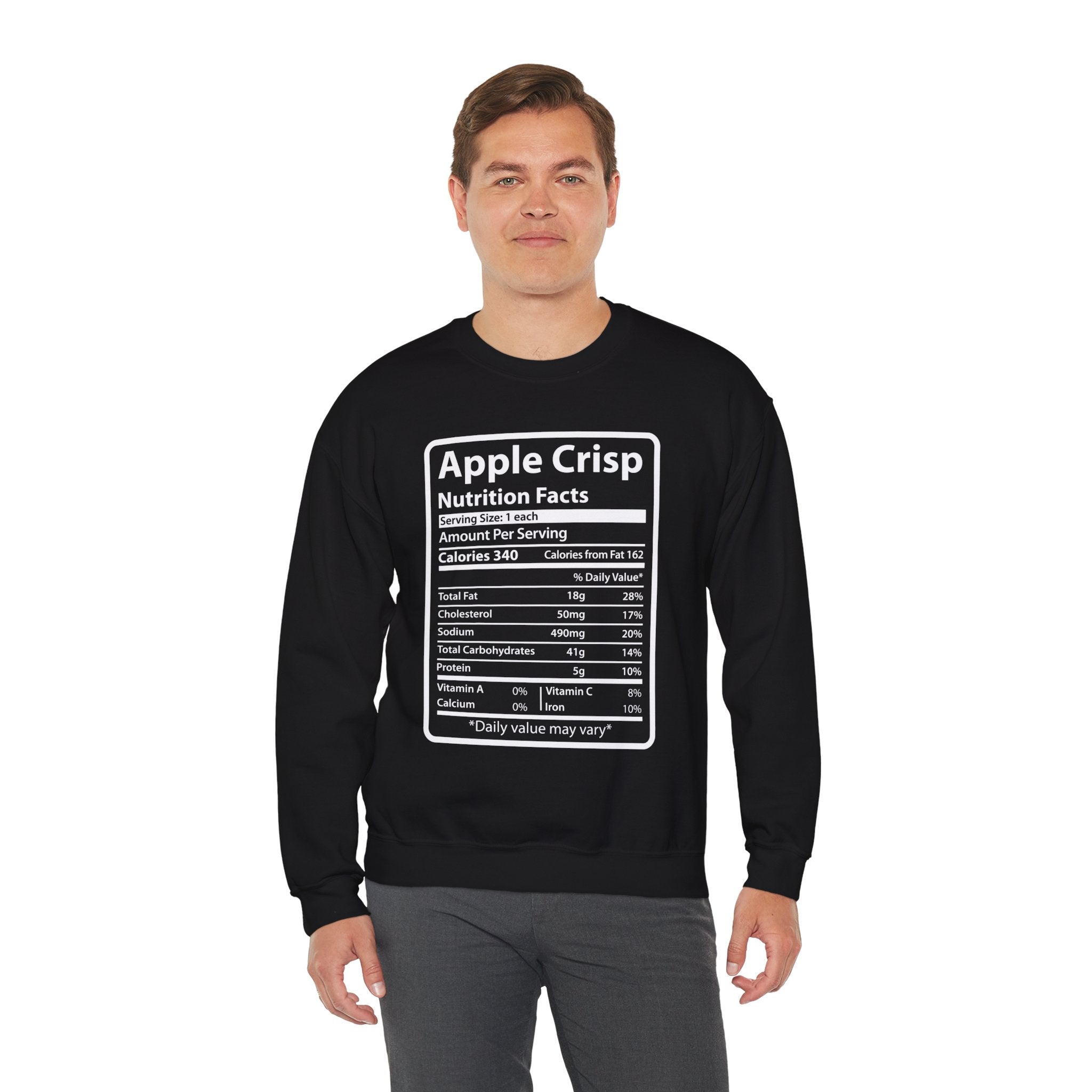 Apple Crisp Nutrition Facts Sweatshirt - Men's Clothing Thanksgiving Christmas