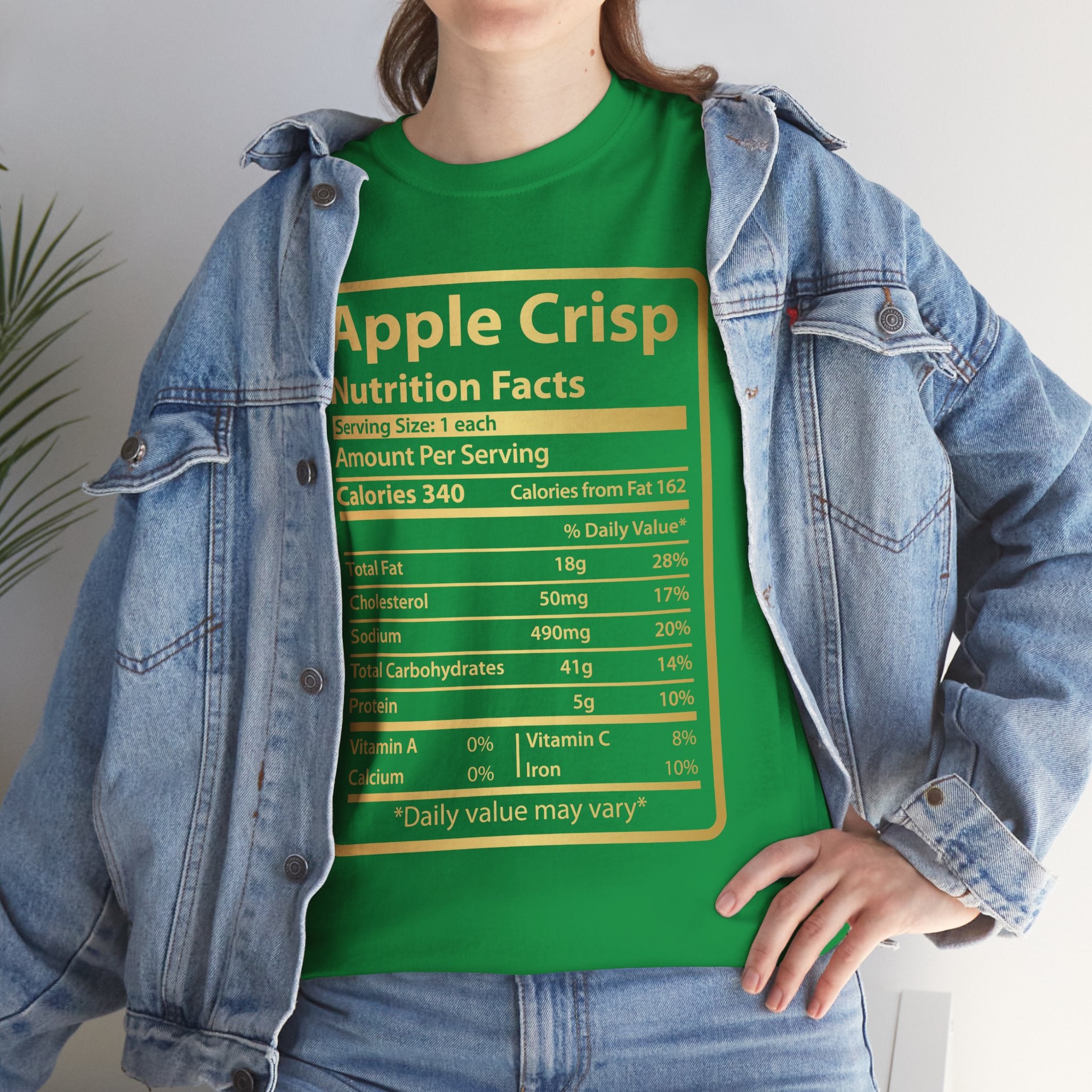 Funny Apple Crisp Men's Tee - Thanksgiving Christmas Nutrition Facts Express Delivery available