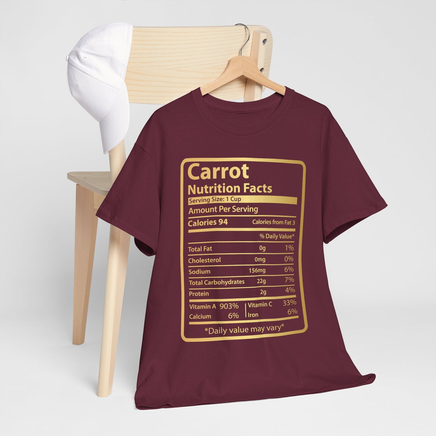 Funny Carrot Nutrition Facts Tee for Thanksgiving Christmas