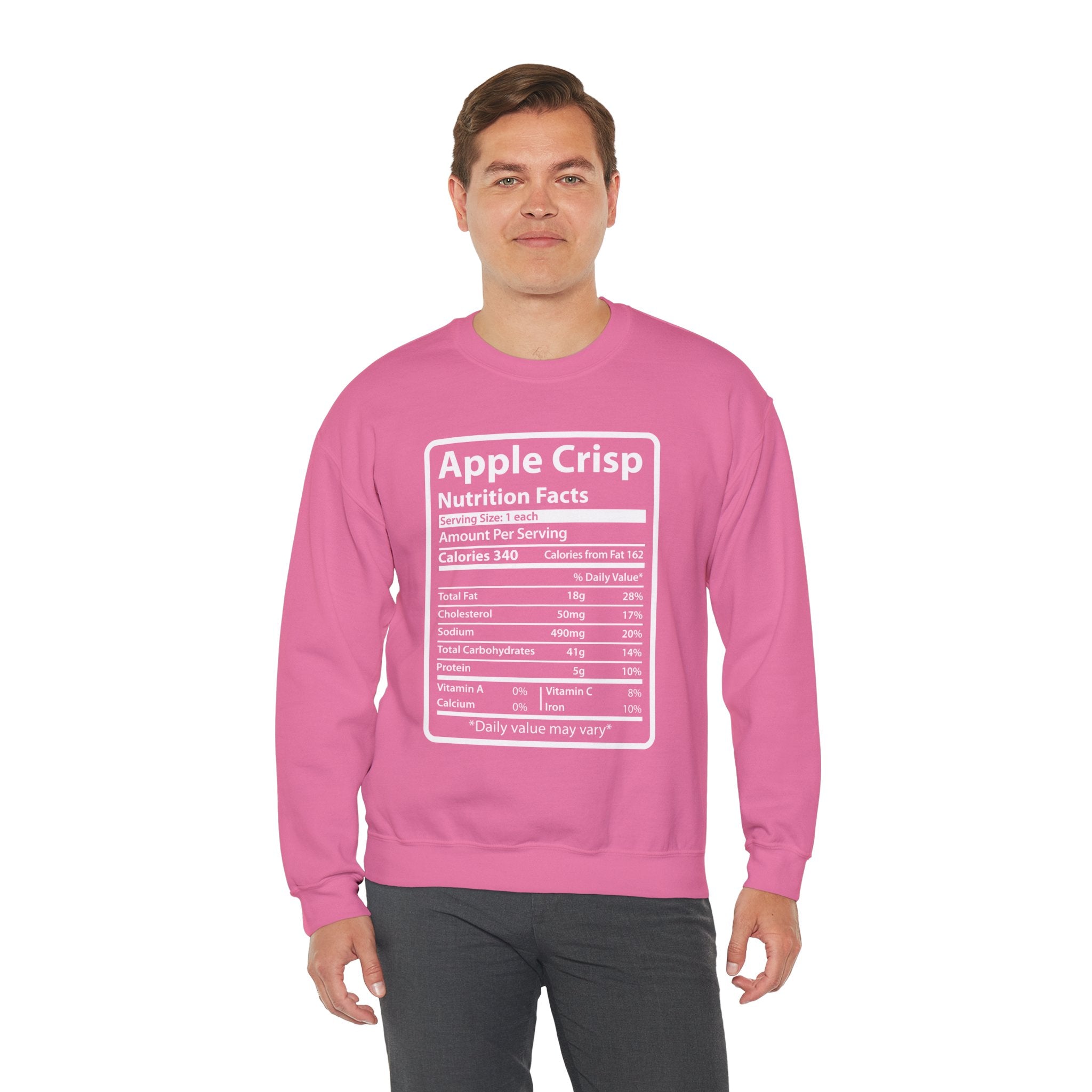 Apple Crisp Nutrition Facts Sweatshirt - Men's Clothing Thanksgiving Christmas