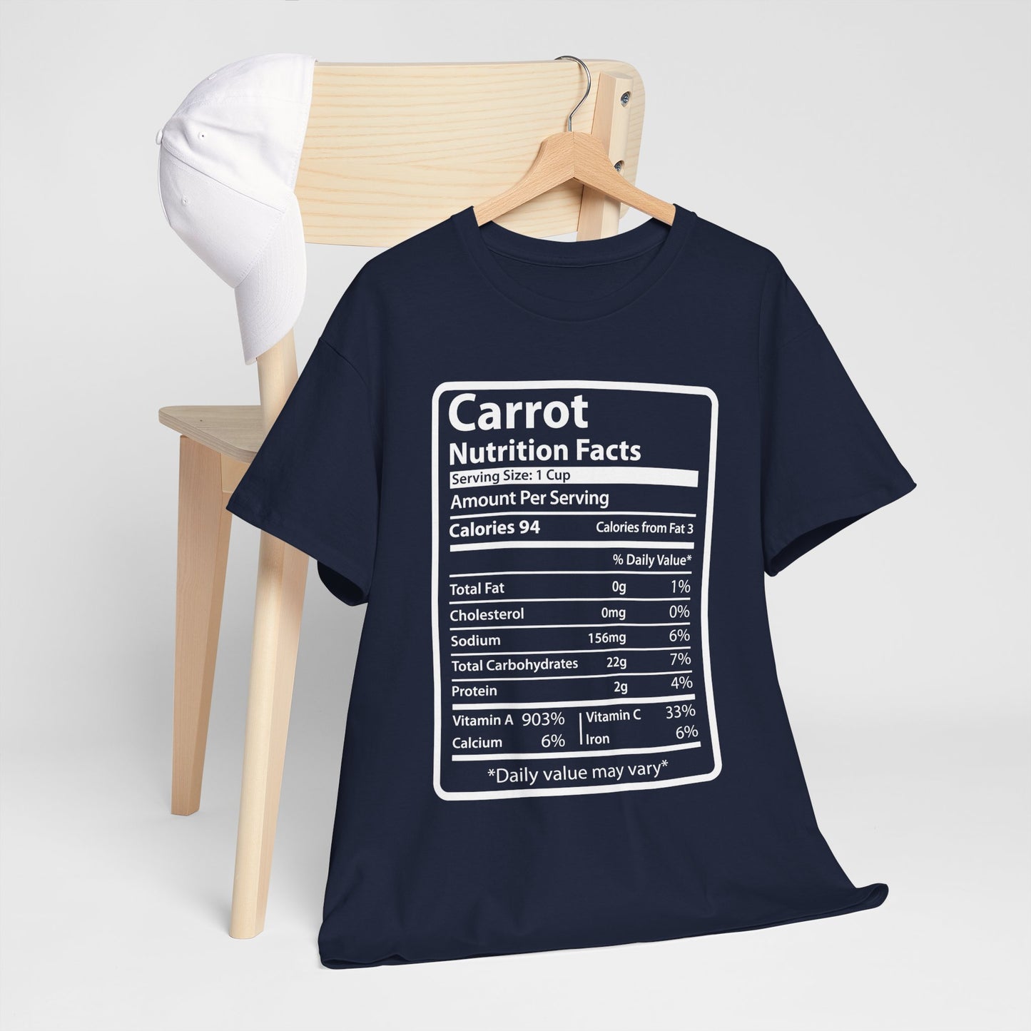 Carrot Nutrition Facts Tee for Thanksgiving Christmas