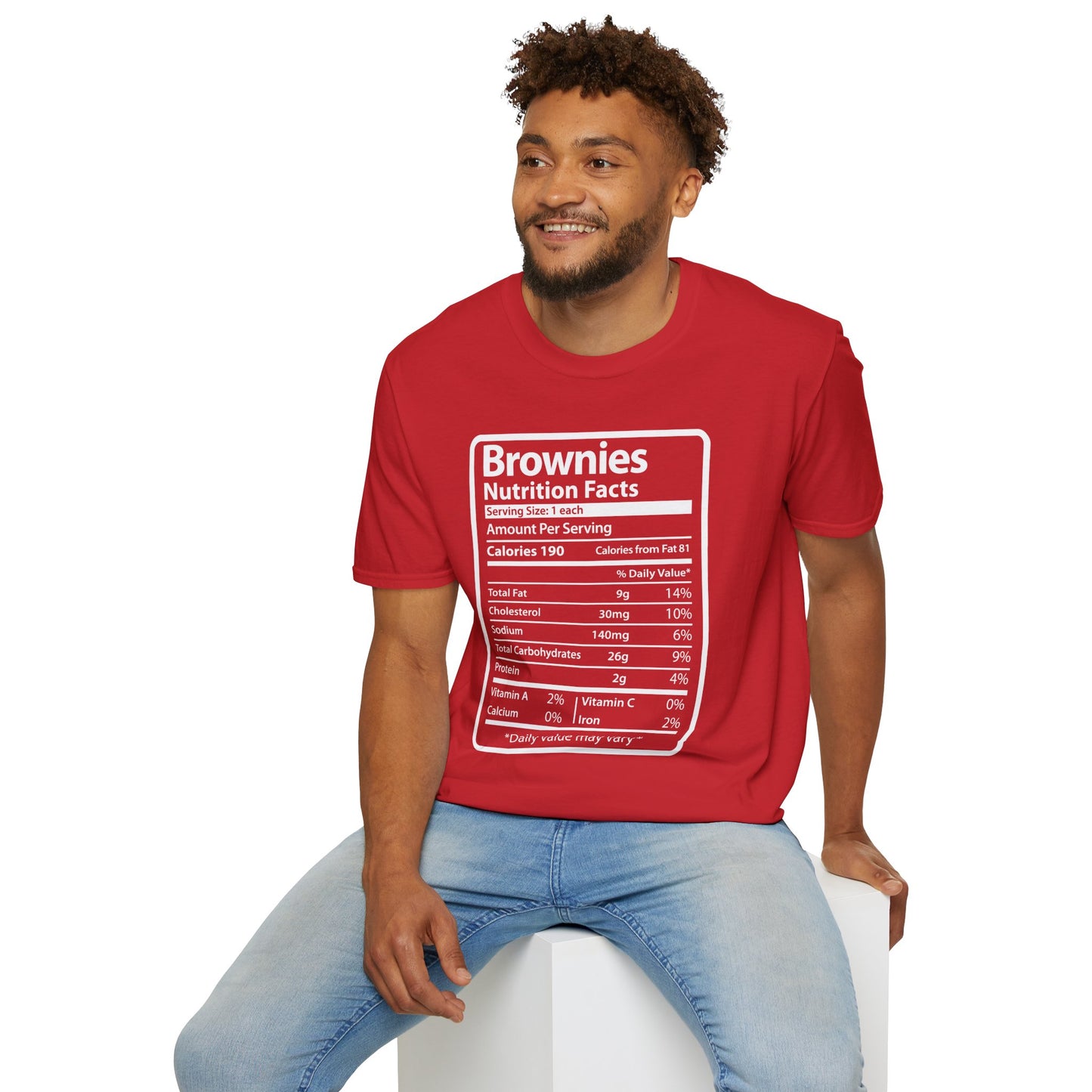 Funny Brownies Nutrition Facts Thanksgiving Christmas Men's Tee