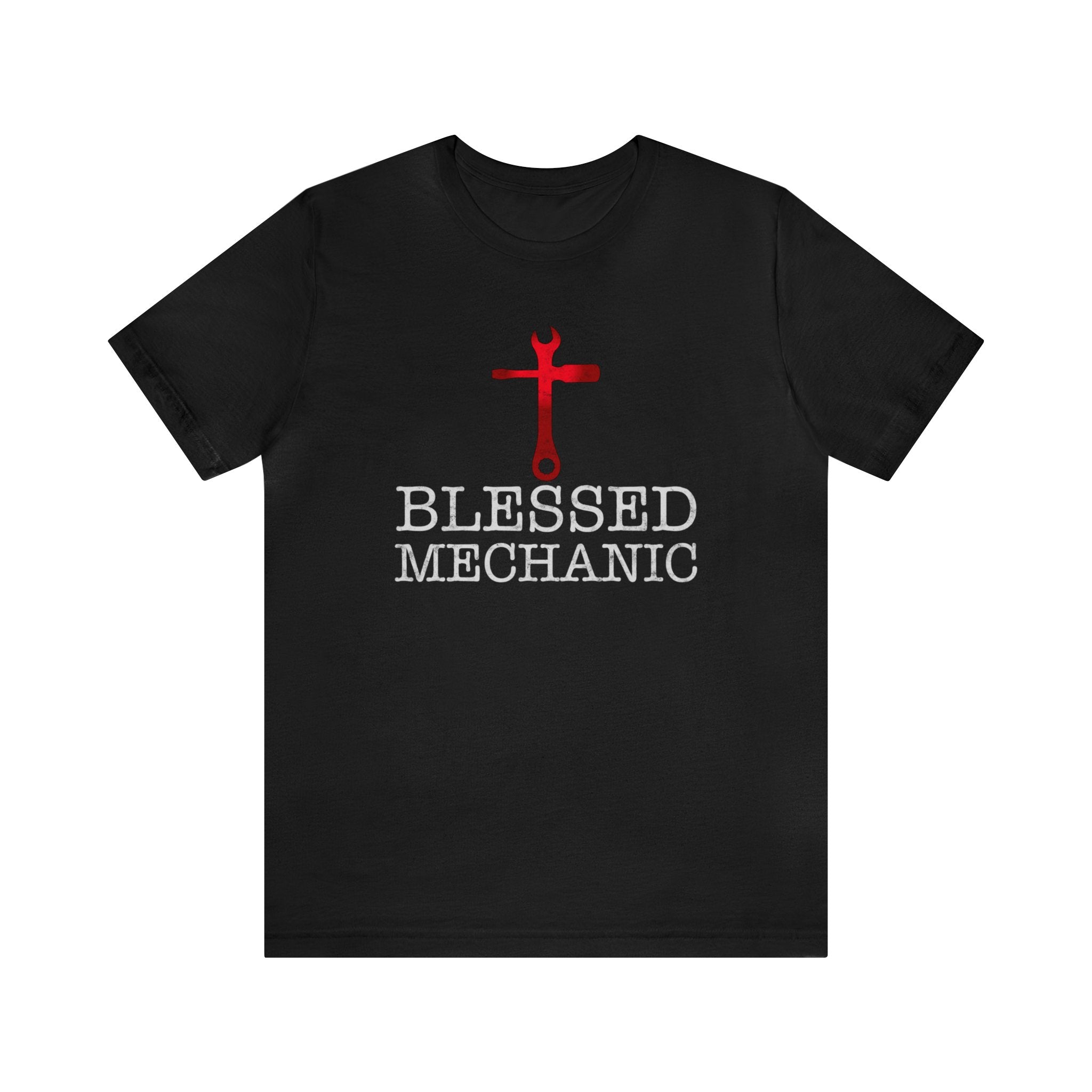 Blessed Mechanic Gift For Christian Mechanic Unisex Jersey Short Sleeve Tee