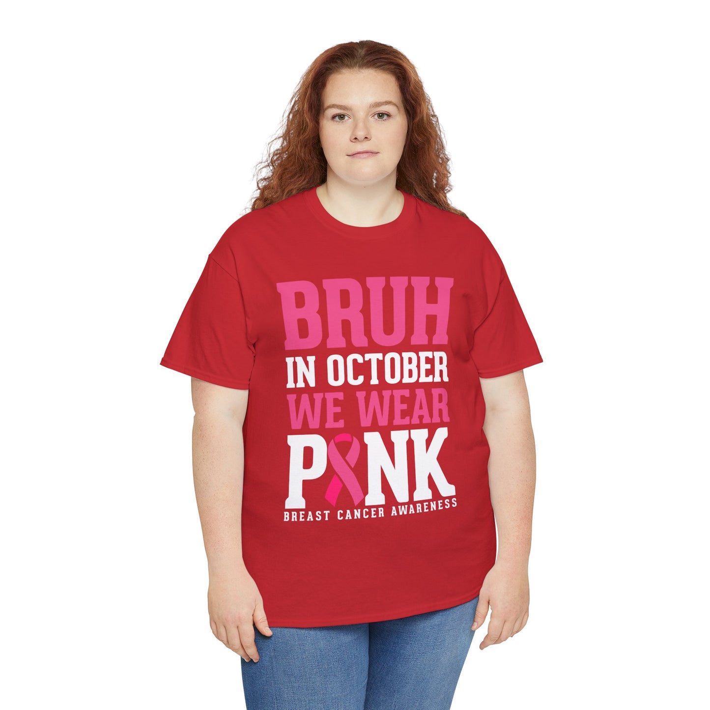 In October We Wear Pink Funny Breast Cancer Womens Tee