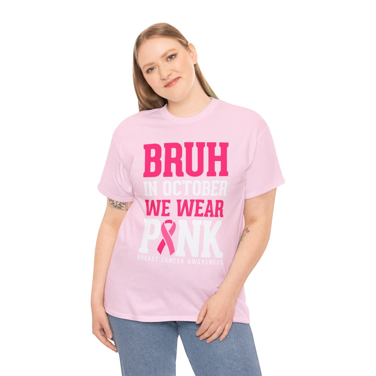 In October We Wear Pink Funny Breast Cancer Shirts