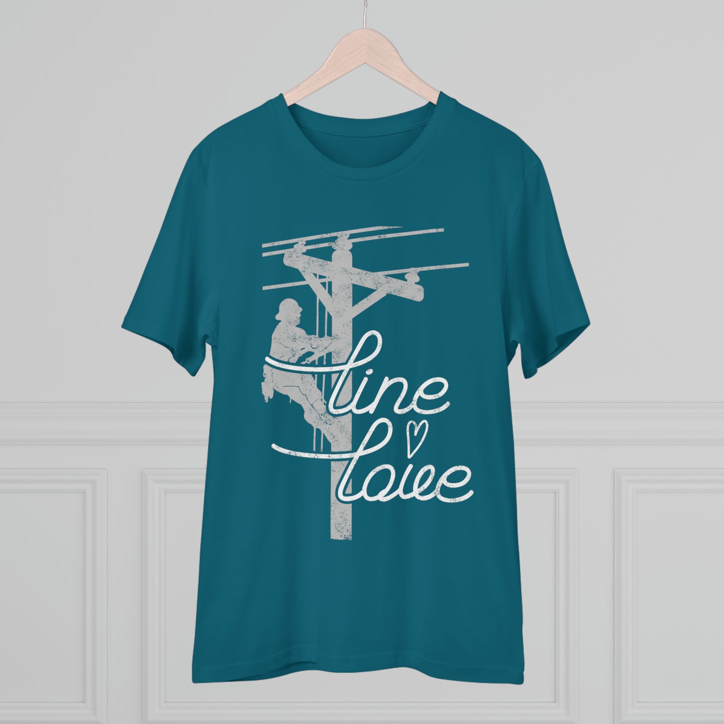 Line Love Electrical Lineman's Wife Organic Creator T-shirt - Unisex