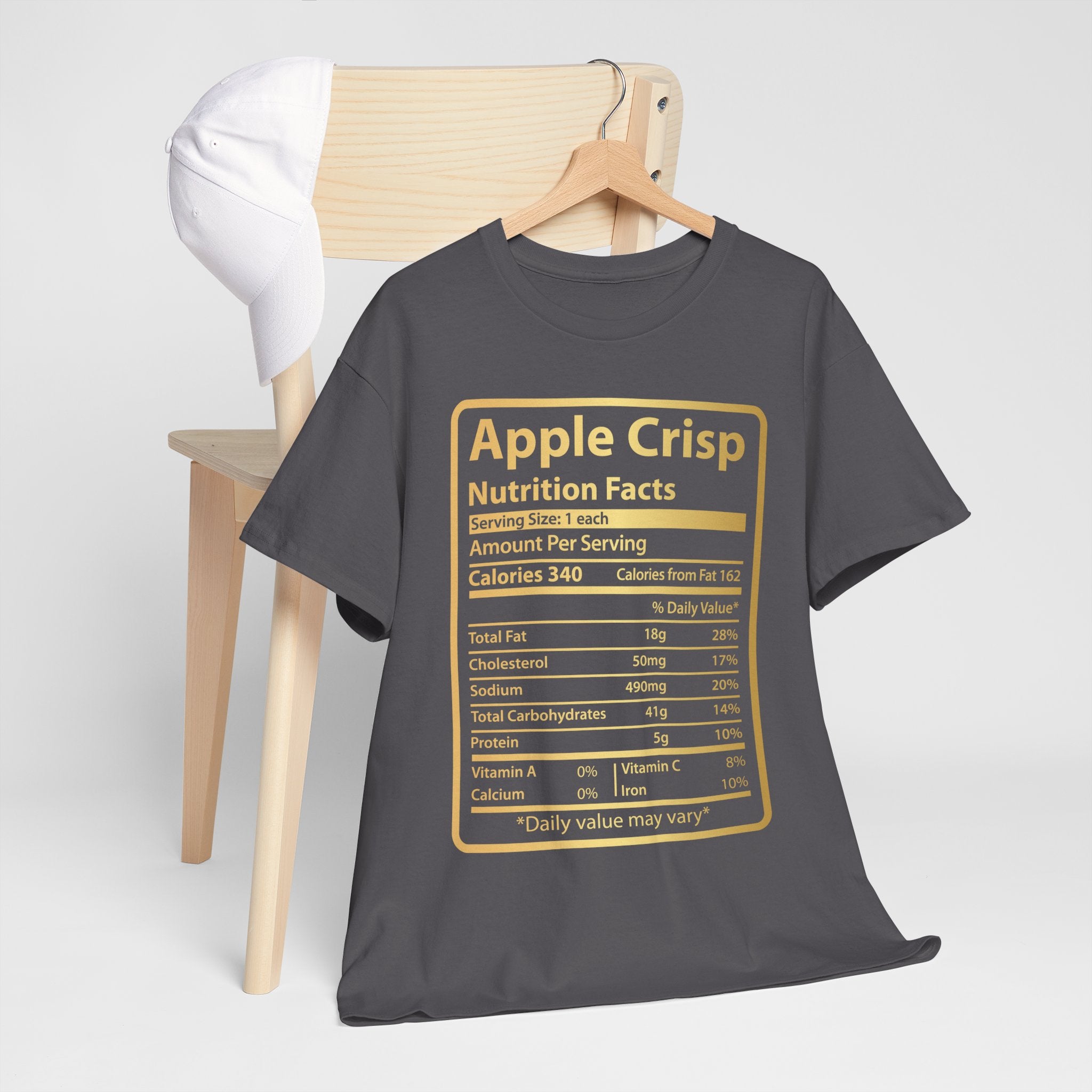 Funny Apple Crisp Men's Tee - Thanksgiving Christmas Nutrition Facts Express Delivery available