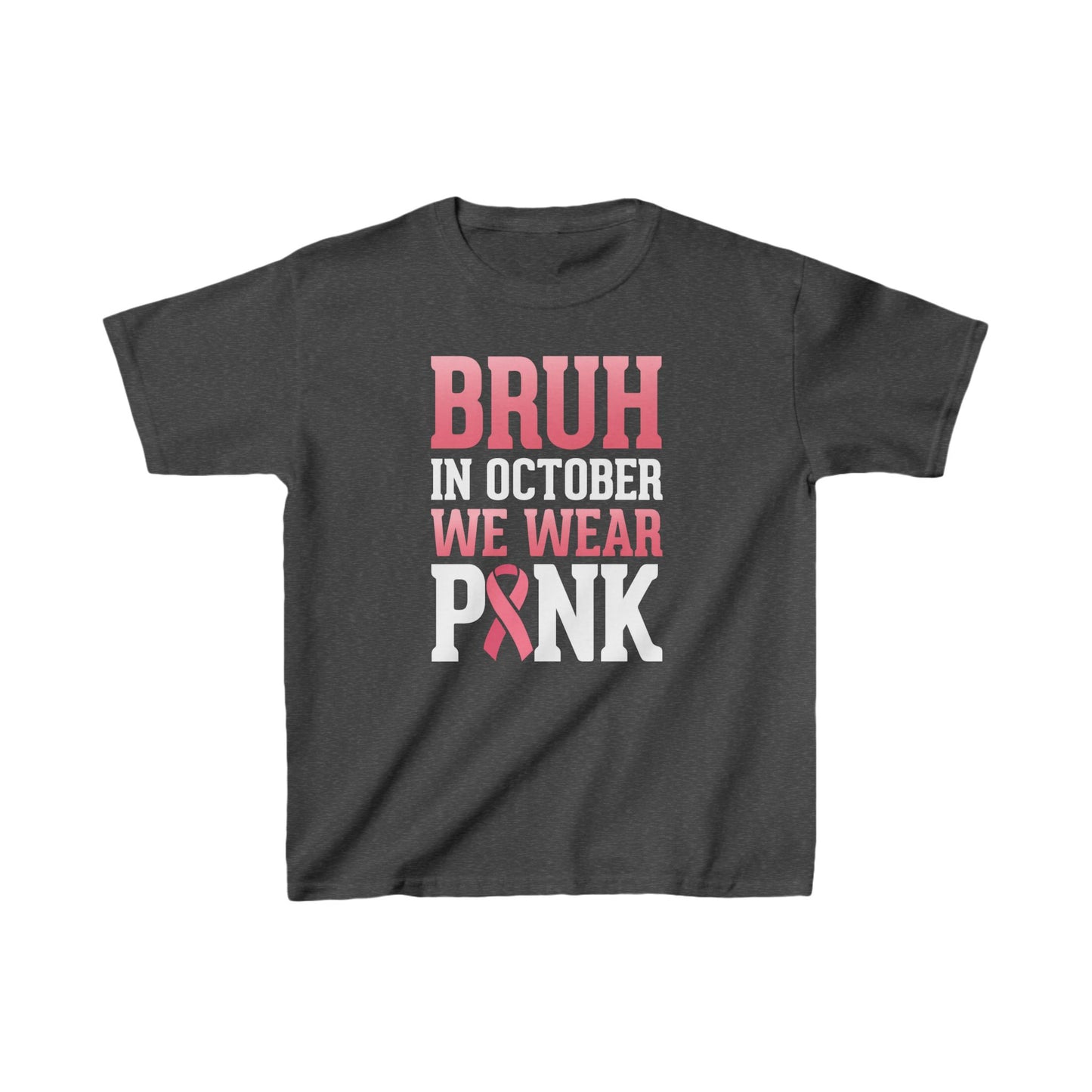 In October We Wear Pink Ribbon Kids Tee