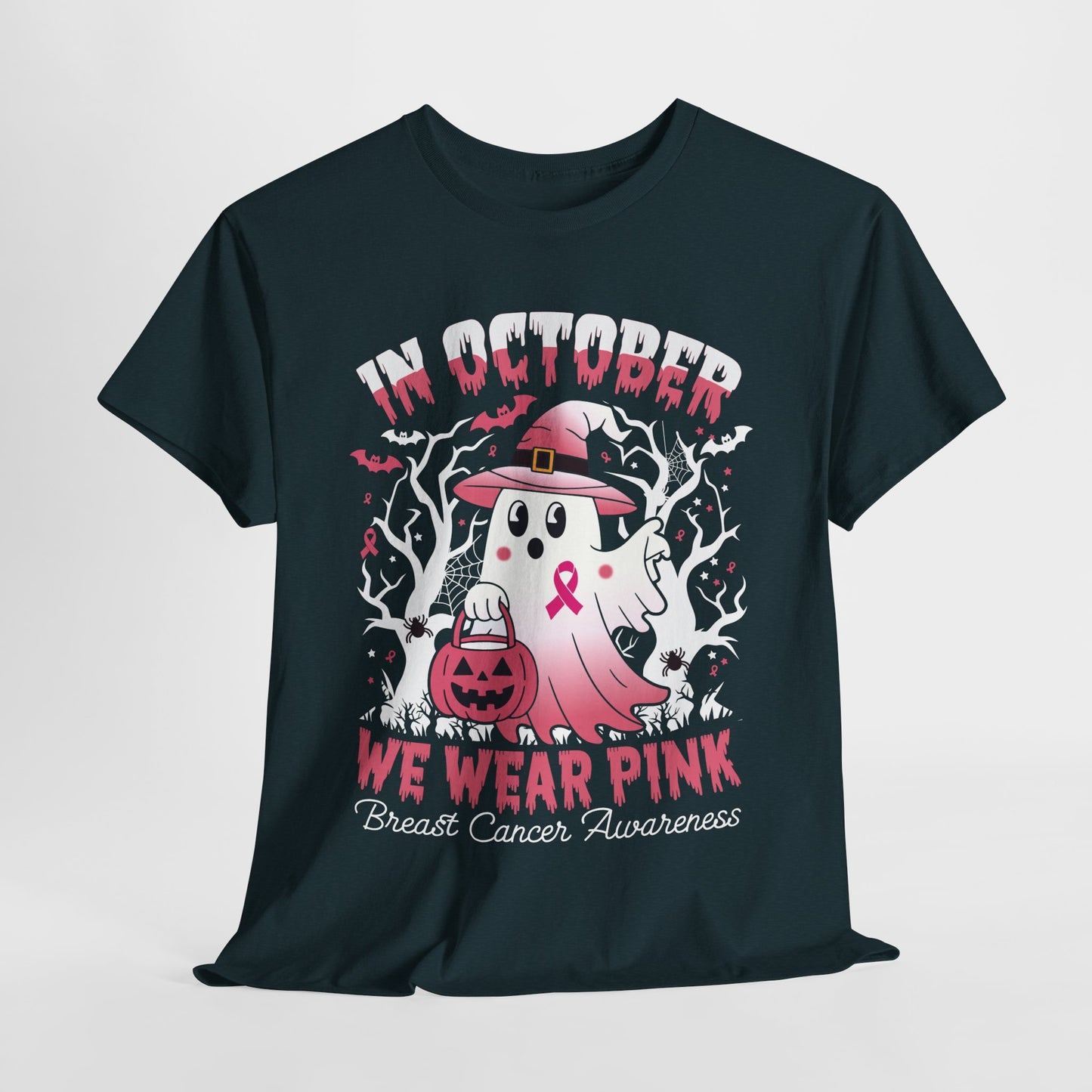 In October We Wear Pink Funny Breast Cancer Gift Shirts