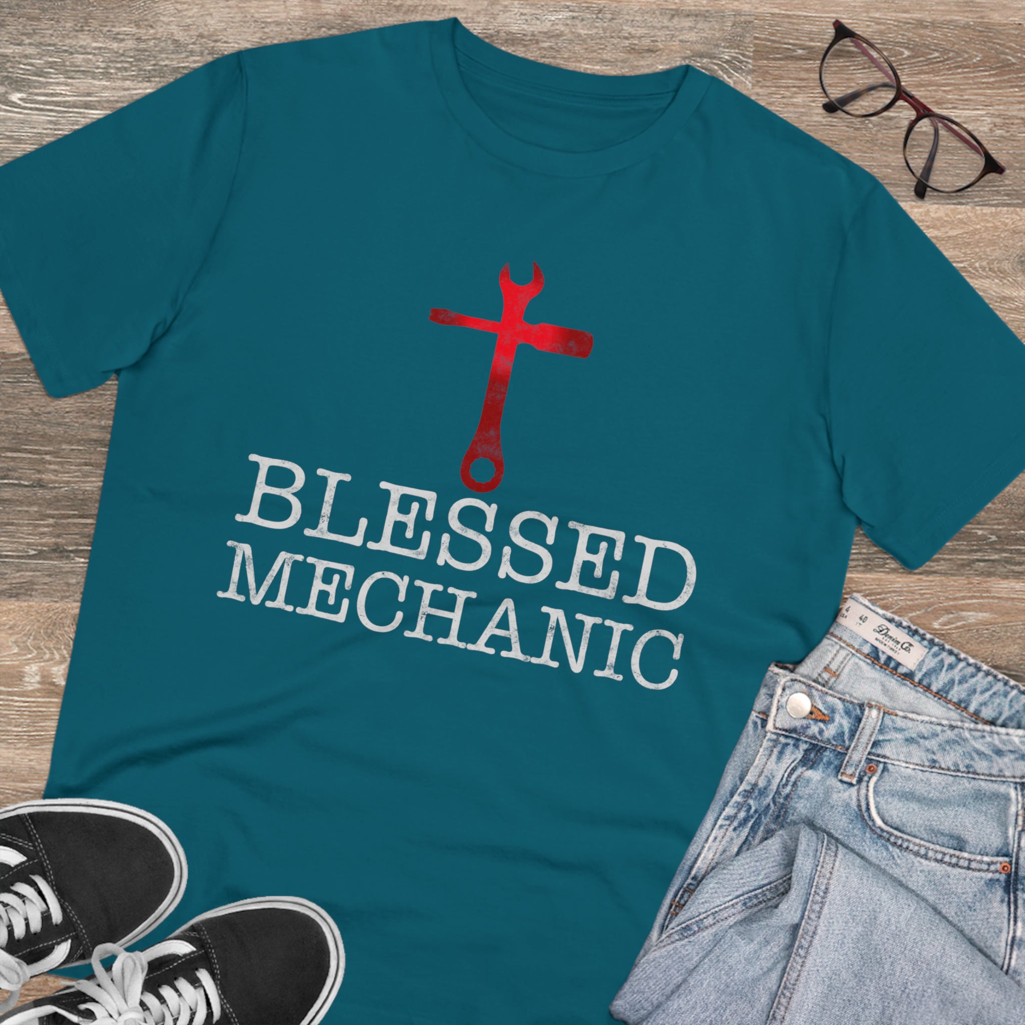 Blessed Mechanic Gift For Christian Mechanic Organic Creator T-shirt - Unisex