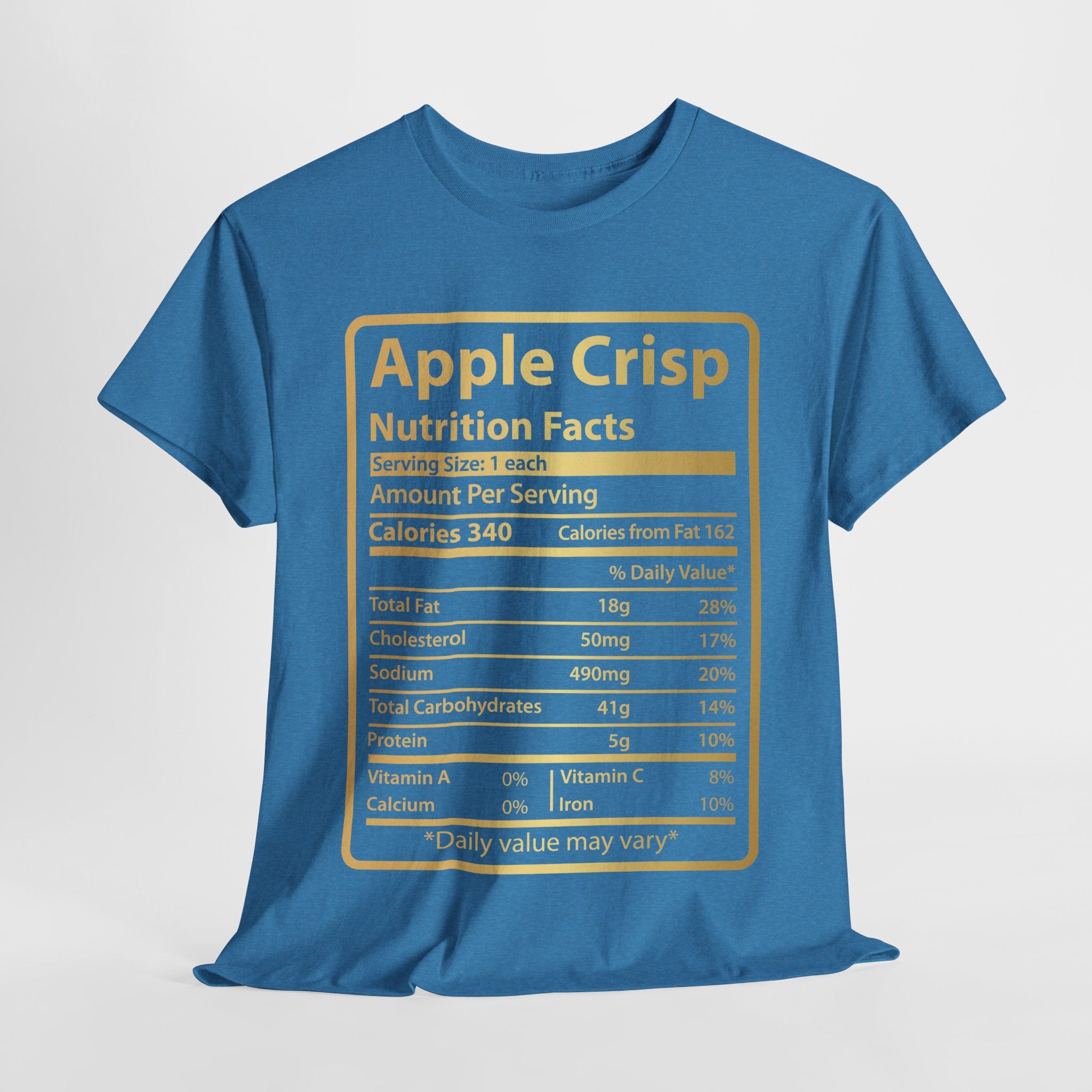 Funny Apple Crisp Men's Tee - Thanksgiving Christmas Nutrition Facts Express Delivery available