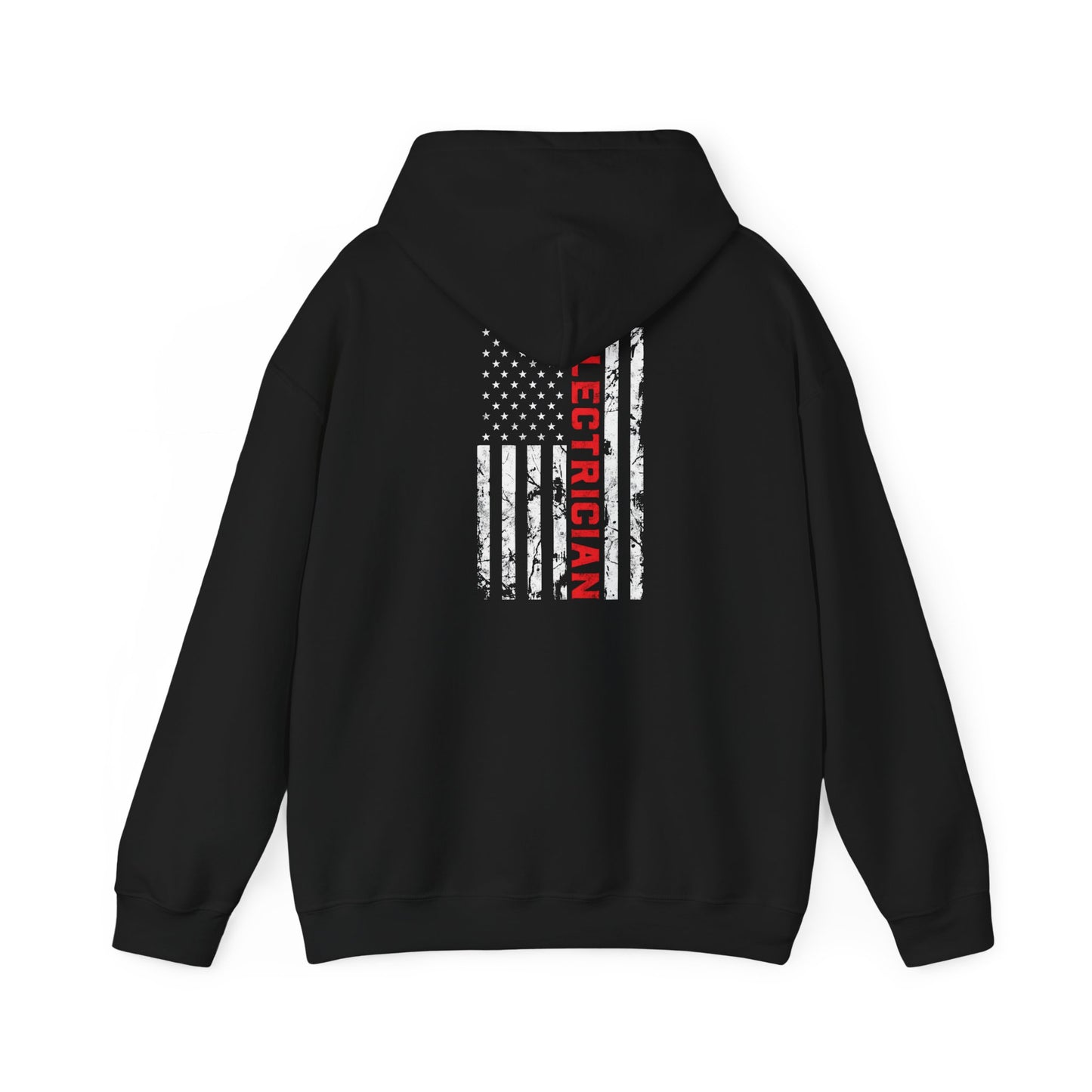 Patriotic Electrician Dad American Flag Fathers Day Gifts Unisex Hooded Sweatshirt