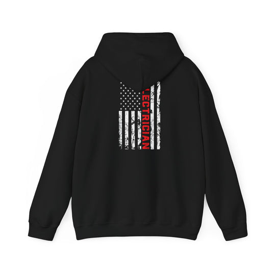Patriotic Electrician Dad American Flag Fathers Day Gifts Unisex Hooded Sweatshirt