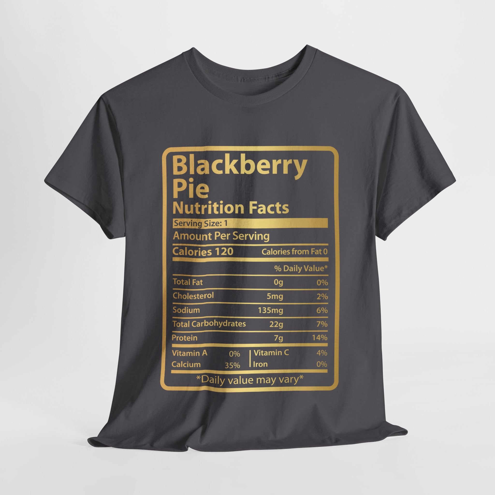 Funny Blackberry Pie Nutrition Facts Men's Tee