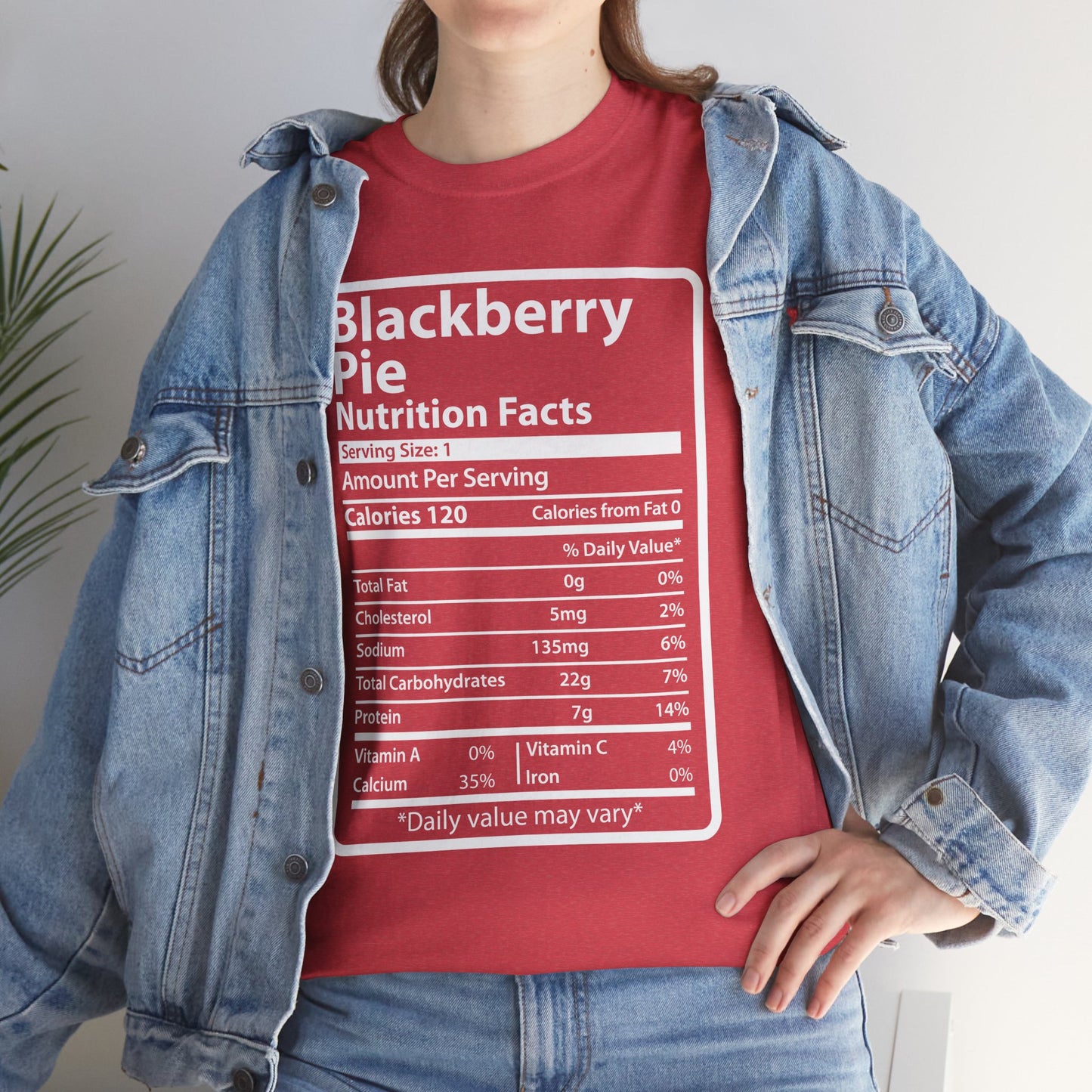 Funny Blackberry Pie Nutrition Facts Tee