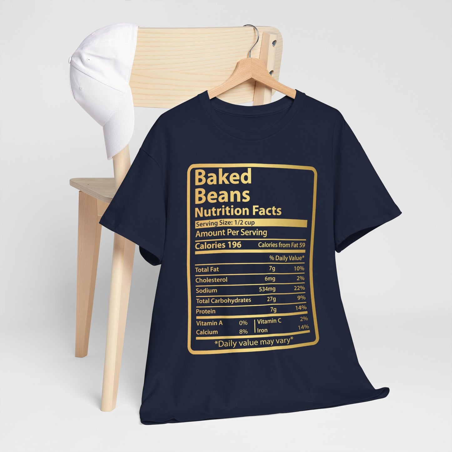 Baked Beans Funny Nutrition Facts T-Shirt