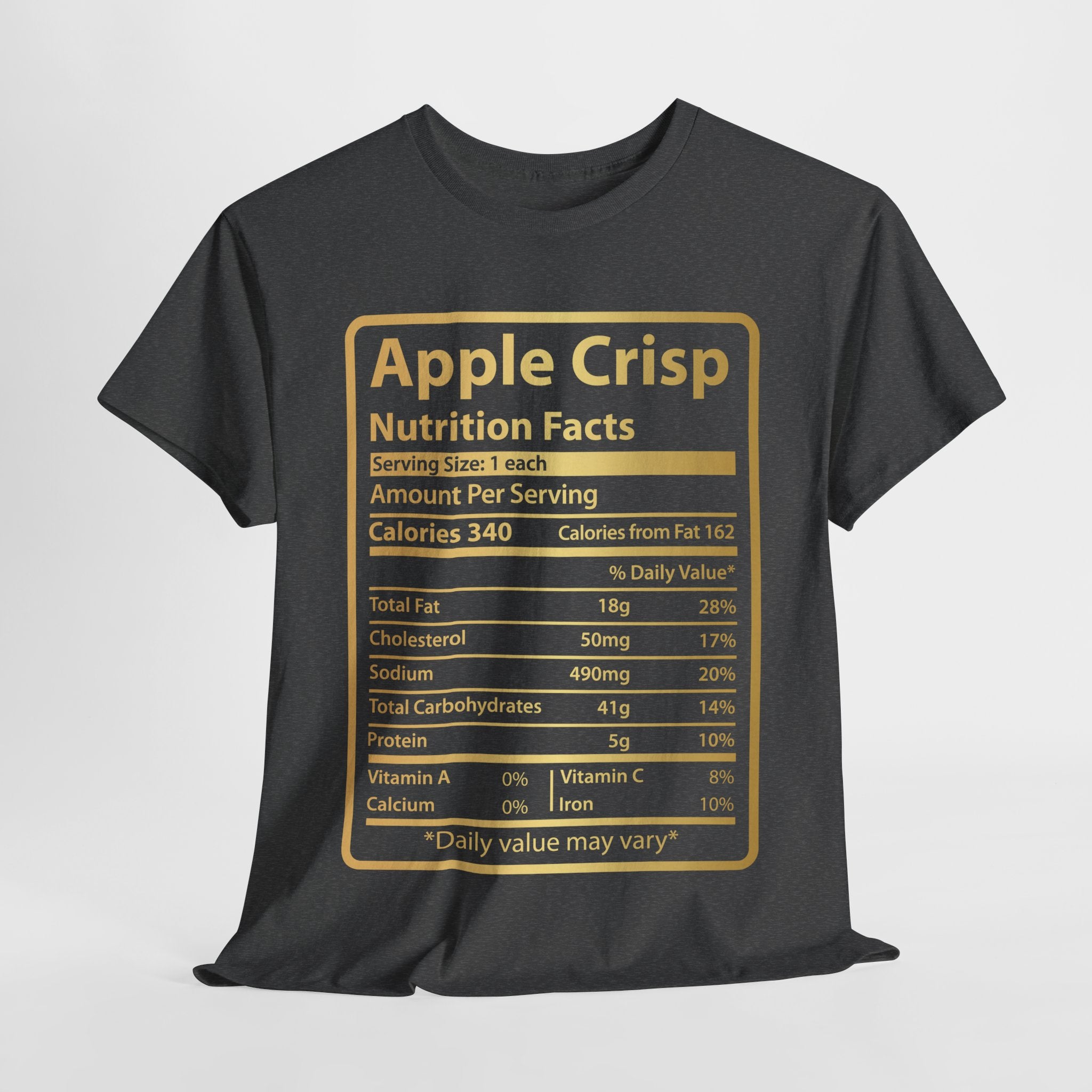 Funny Apple Crisp Men's Tee - Thanksgiving Christmas Nutrition Facts Express Delivery available