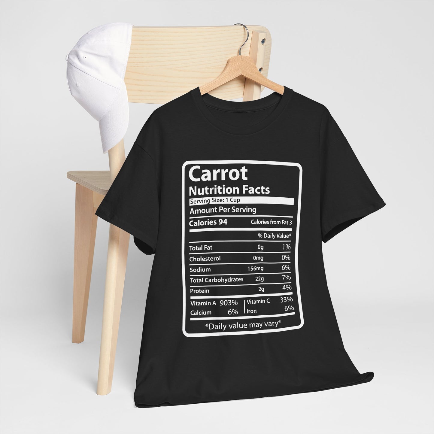 Carrot Nutrition Facts Tee for Thanksgiving Christmas