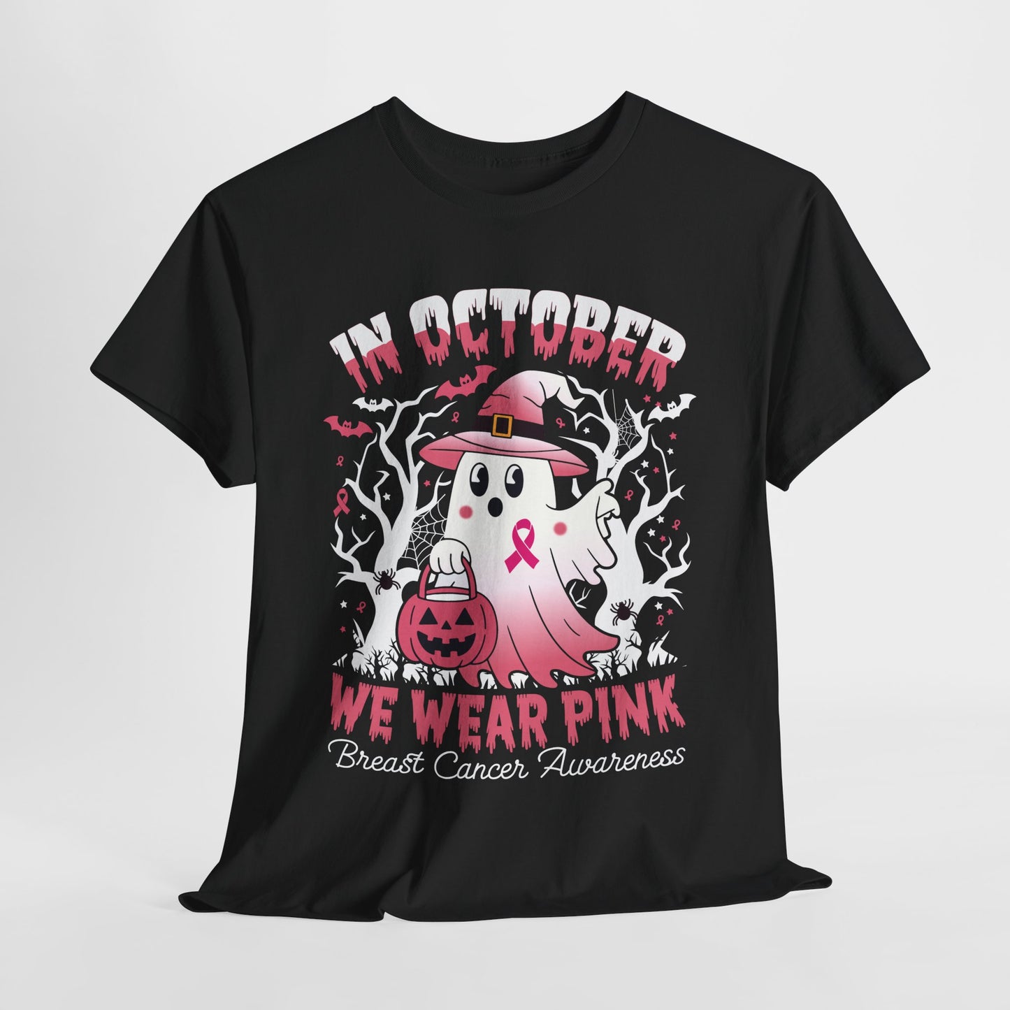 In October We Wear Pink Funny Breast Cancer Gift Shirts