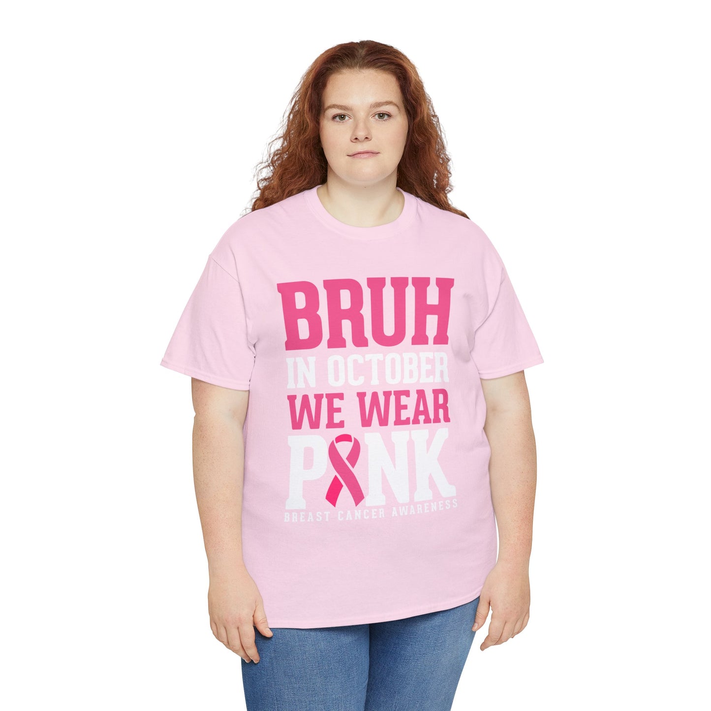 In October We Wear Pink Funny Breast Cancer Womens Tee
