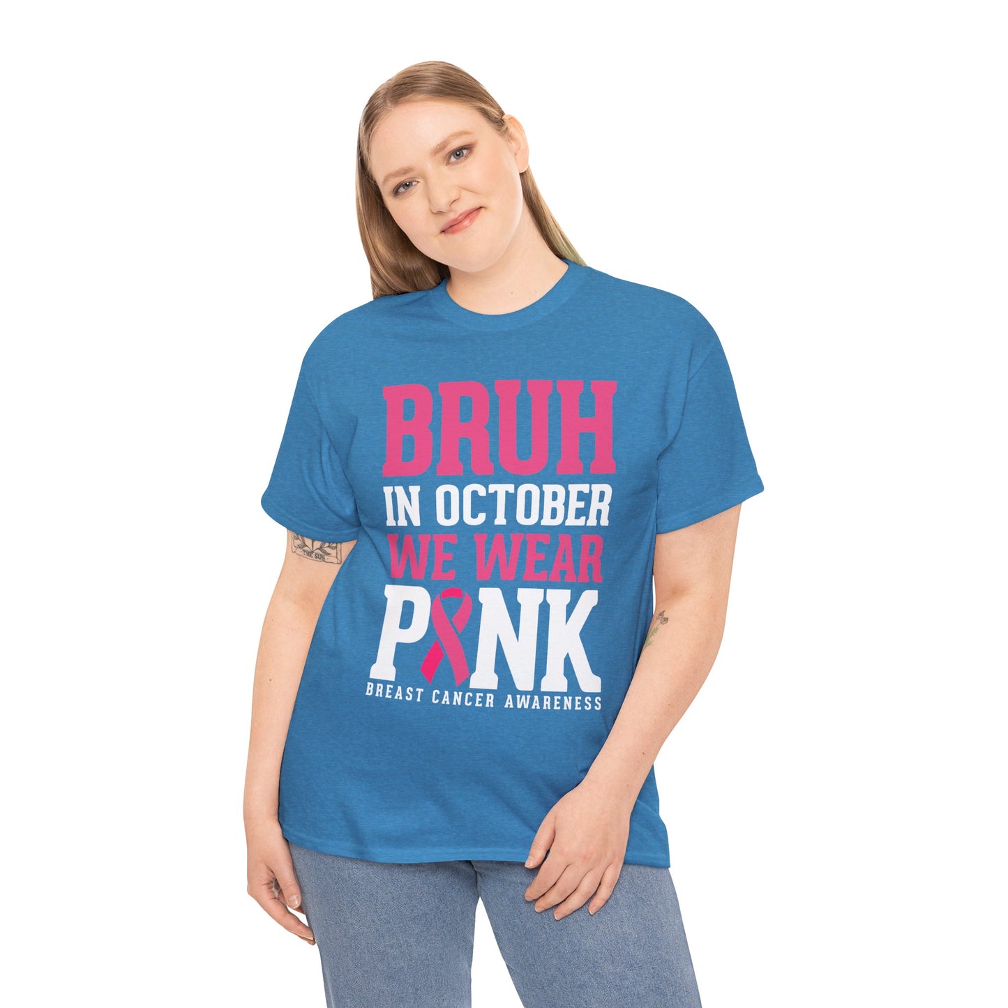 In October We Wear Pink Funny Breast Cancer Womens Tee