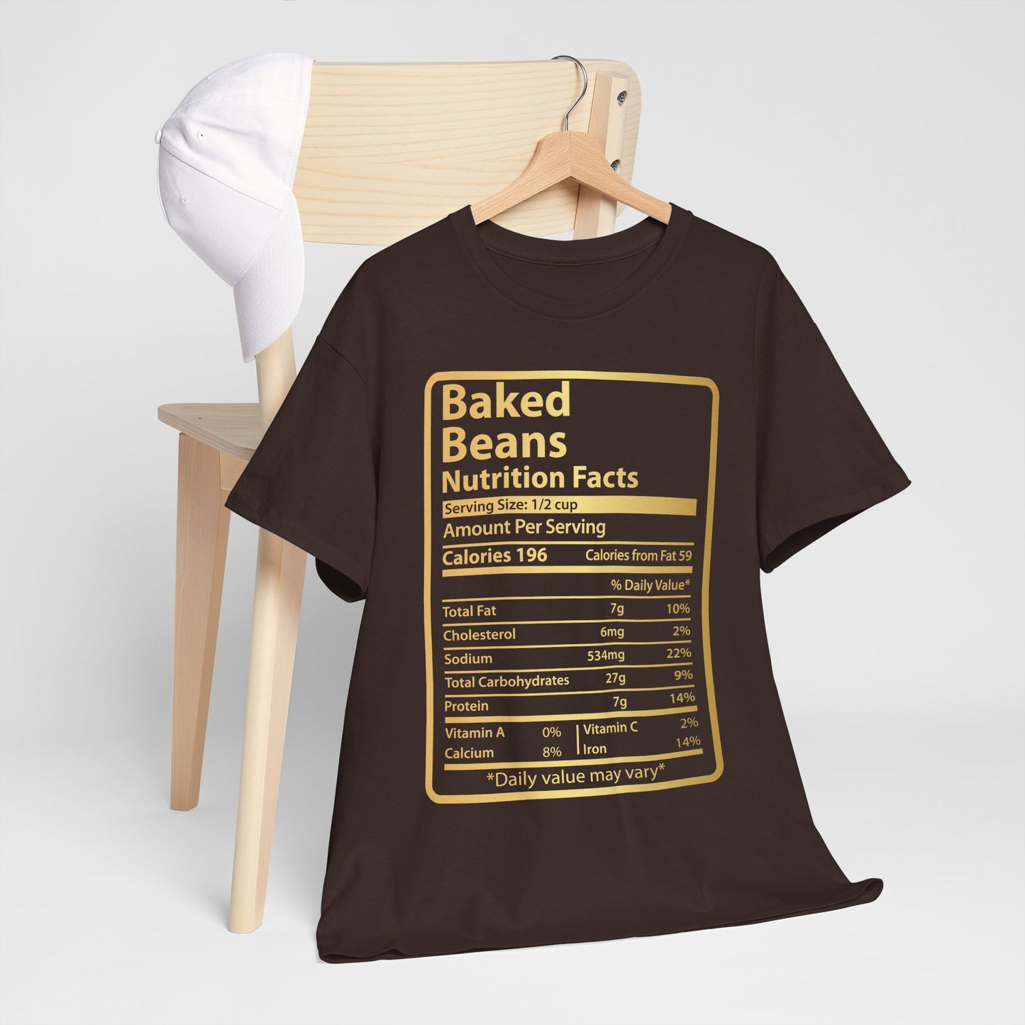 Baked Beans Funny Nutrition Facts T-Shirt
