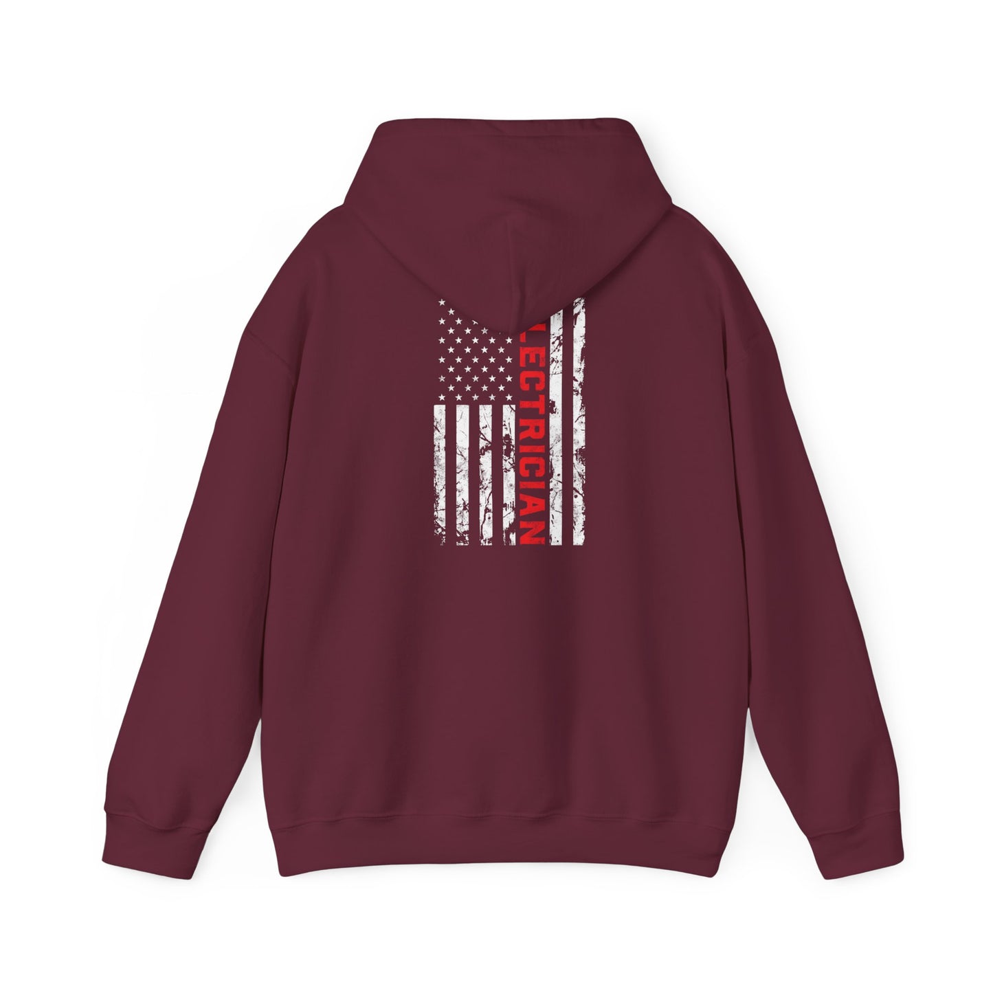 Patriotic Electrician Dad American Flag Fathers Day Gifts Unisex Hooded Sweatshirt