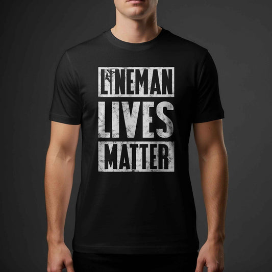 Lineman Lives Matter Shirt Funny Electric Cable Lineworker Appreciation Tee